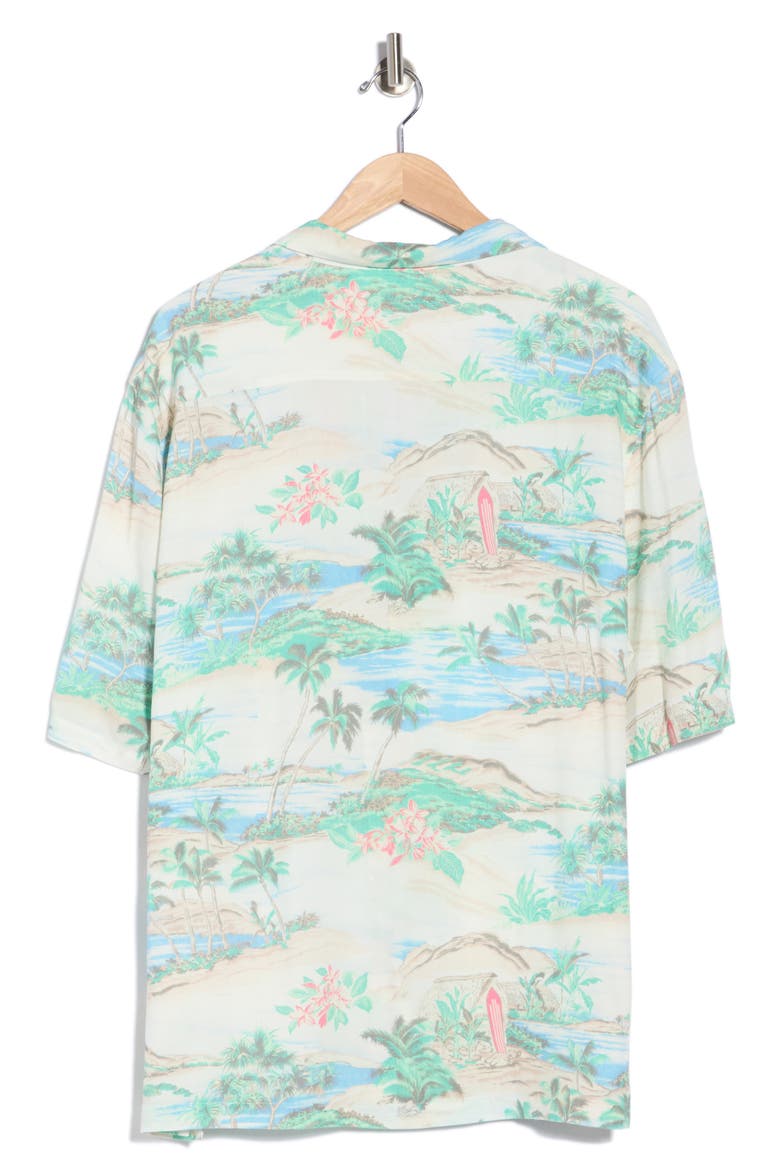 Biarritz Relaxed Fit Camp Shirt, Alternate, color, FROSTED WHITE
