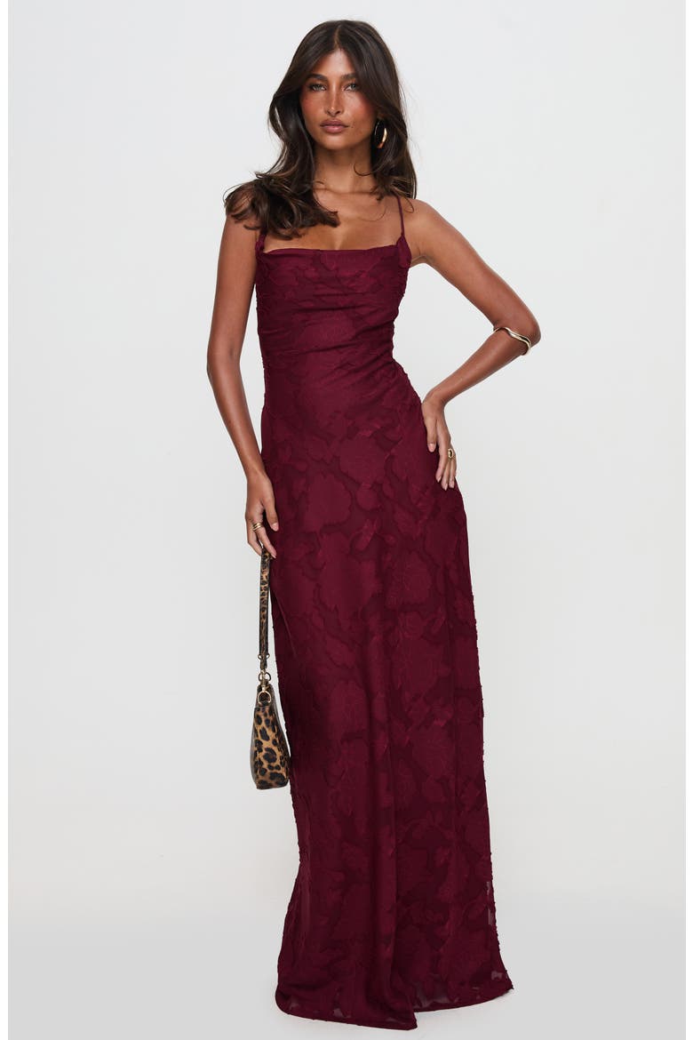 maxi dresses burgundy Faviola Strapless Maxi Dress Burgundy