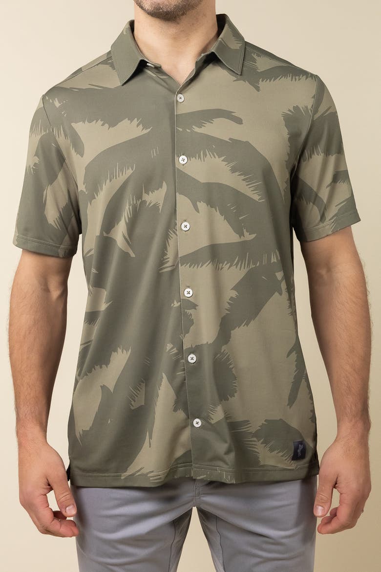 Palm Shade Camp Shirt, Alternate, color, Kalamata