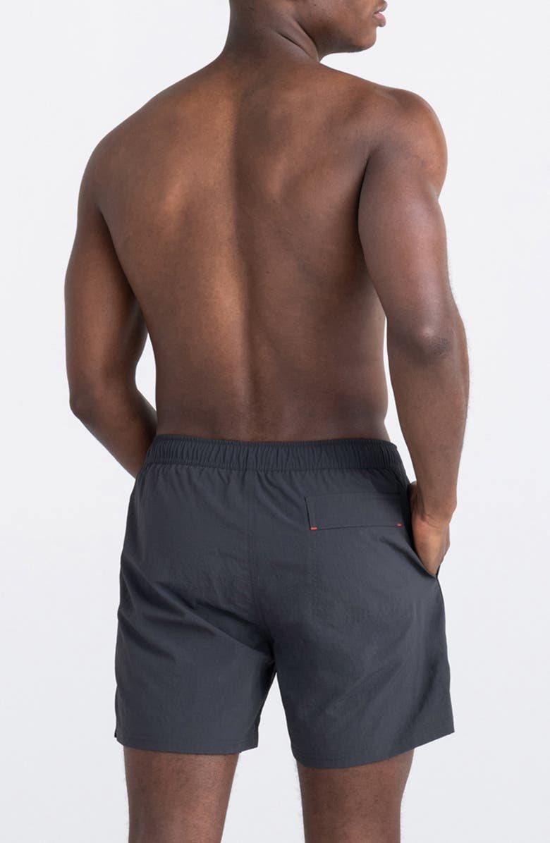 SAXX Go Coastal 2-in-1 Volley 5-Inch Board Shorts, Alternate, color, Faded Black