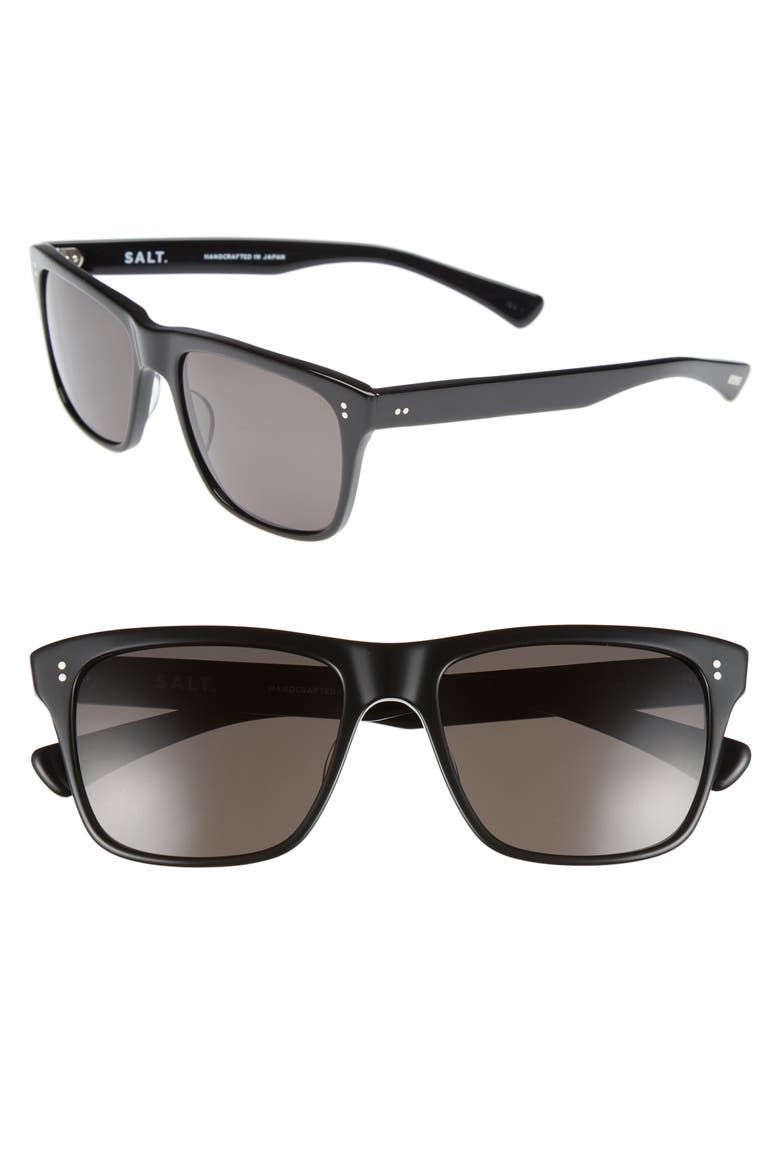 Elihu 57mm Polarized Sunglasses, Main, color, BLACK