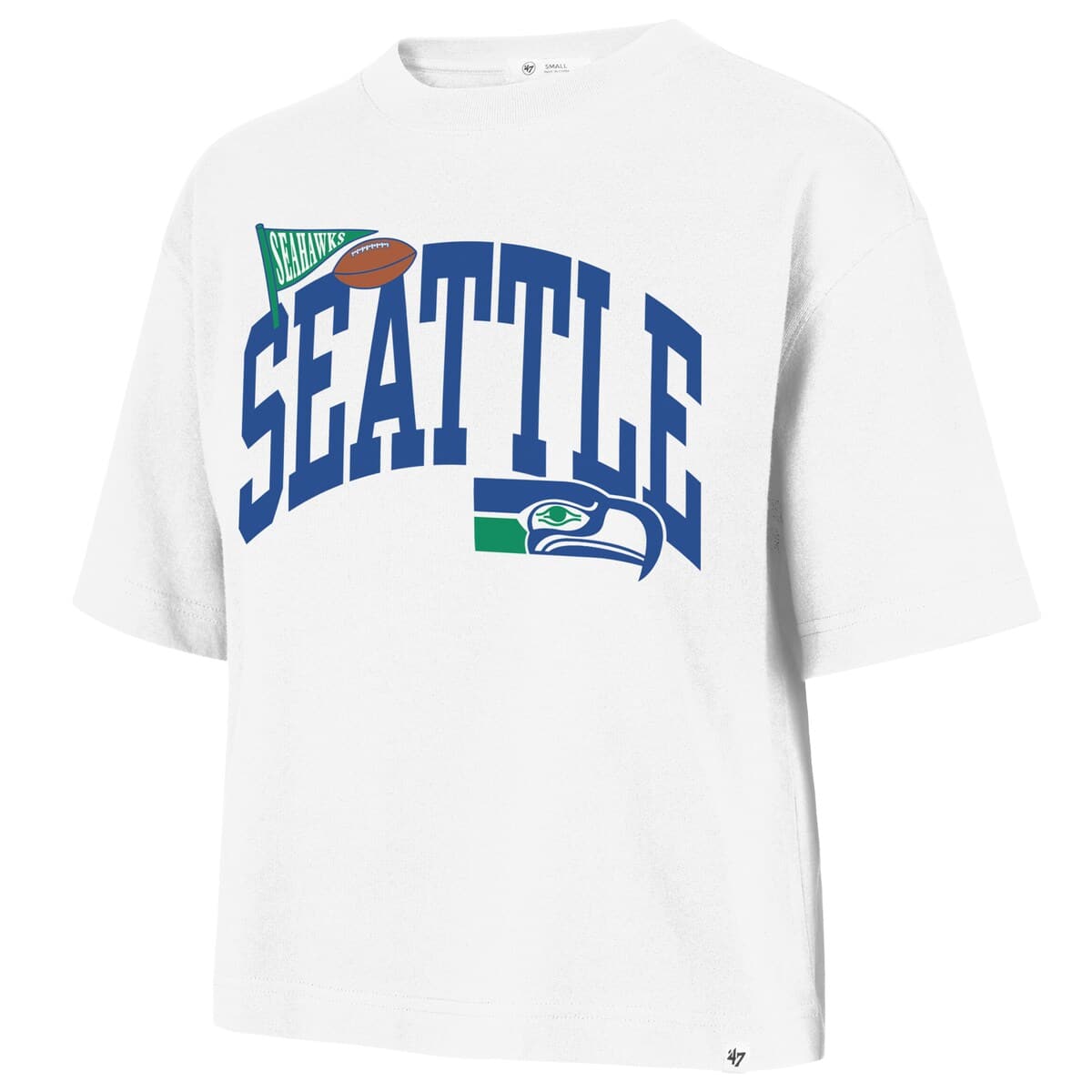 Women's '47  White Seattle Seahawks Reed City T-Shirt - image 2