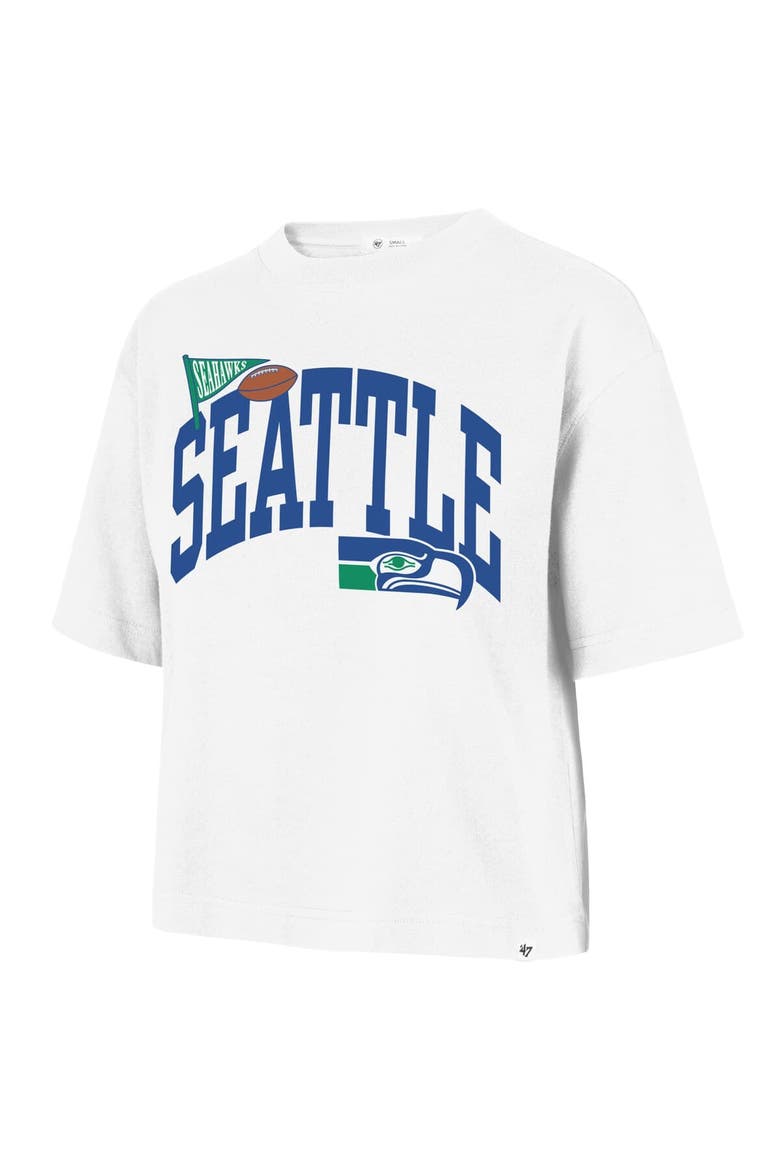 Women's '47  White Seattle Seahawks Reed City T-Shirt, Alternate, color, White