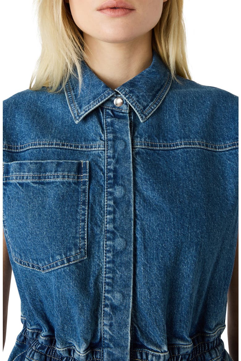 Robbie Denim Minidress, Alternate, color, ARUBA BLUE