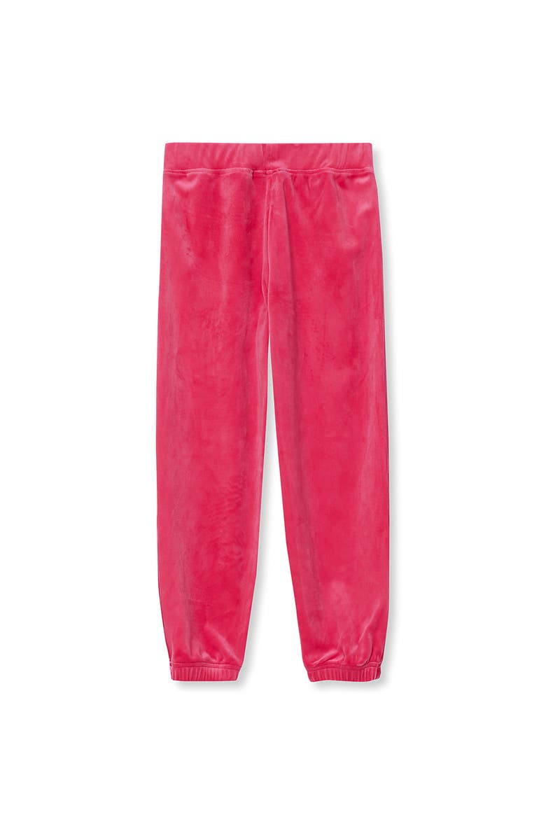 Girls Velour Sparkle Jogger Sweatpants, Alternate, color, Magenta