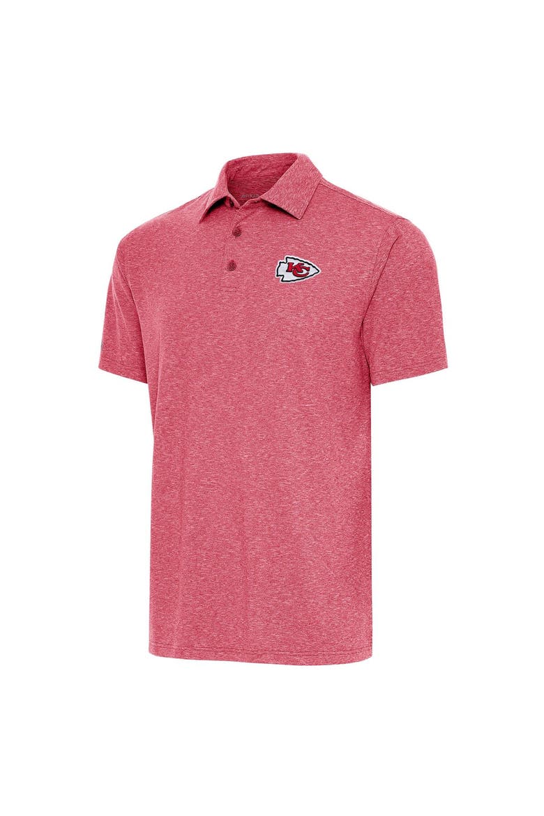 Men's Antigua  Heather Red Kansas City Chiefs Par Polo, Main, color, Heather Red