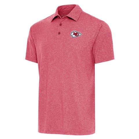 Men's Antigua  Heather Red Kansas City Chiefs Par Polo