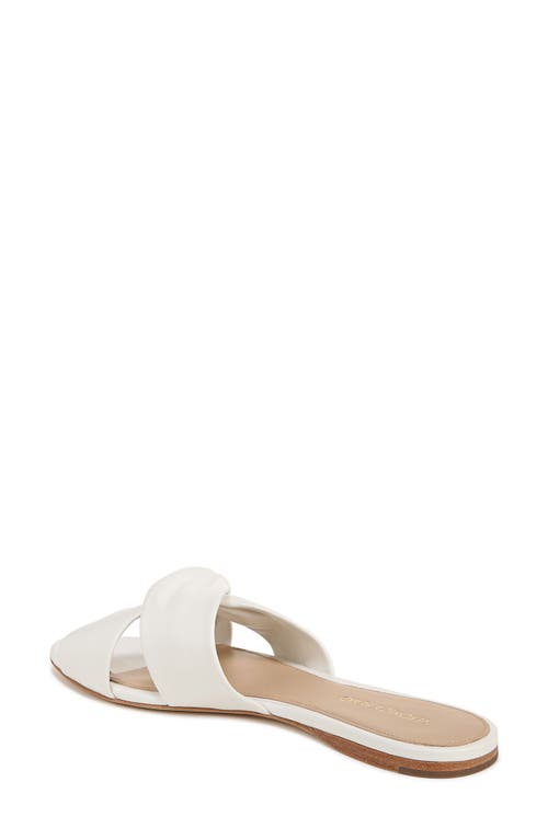 Veronica Beard Seraphina Twisted Leather Slide Sandals In Coconut