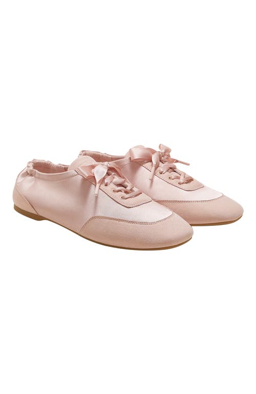 Vivaia Square-toe Lace-up Satin Sneakerina