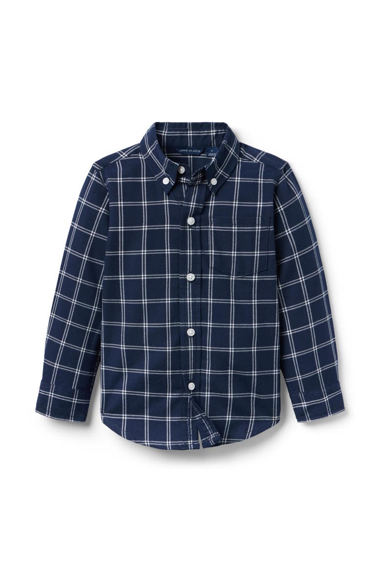 Tattersall Flannel Shirt, Main, color, Blue