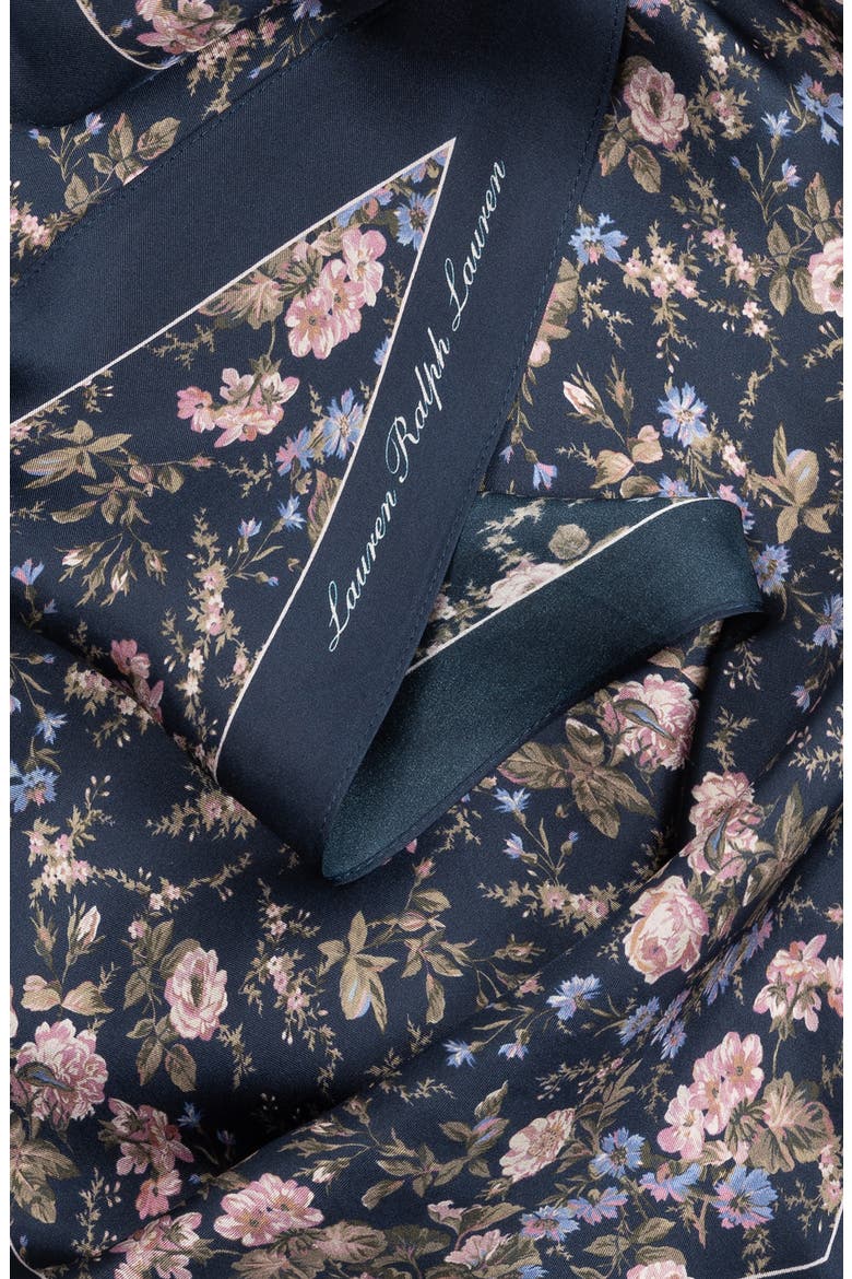 Floral Large Diamond, Alternate, color, Navy