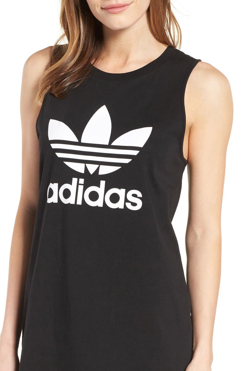 adidas Trefoil Tank Dress, Main, color,