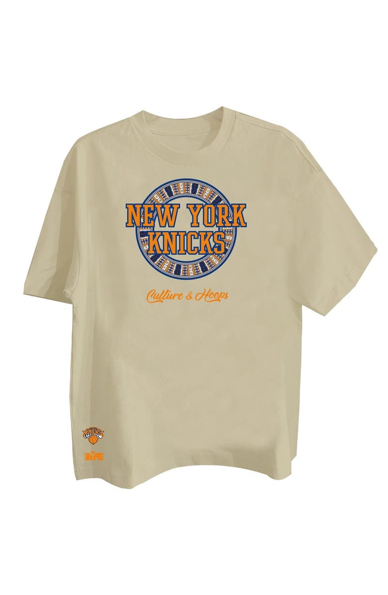 Two Hype Men's Two Hype Khaki New York Knicks Worldwide Collection Premium T-Shirt, Alternate, color, Khaki