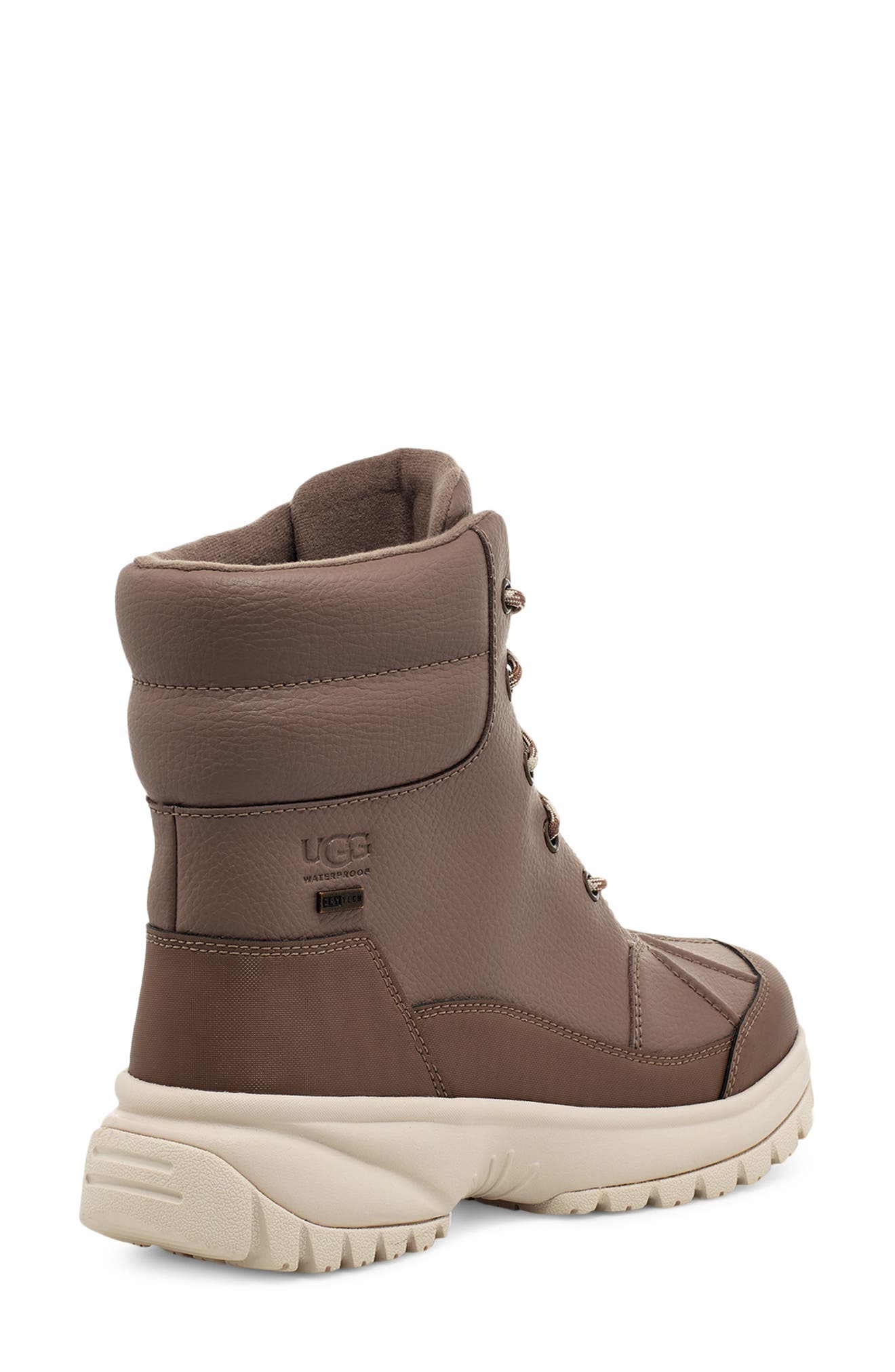 Yose Waterproof Lace-Up Boot, Alternate, color, CARIBOU LEATHER