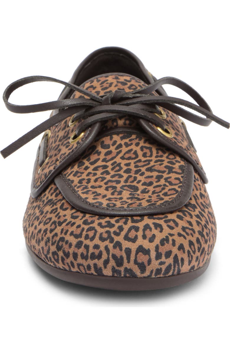 Jeffrey Campbell Boast Boat Shoe, Alternate, color, Tan Black Cheetah Suede