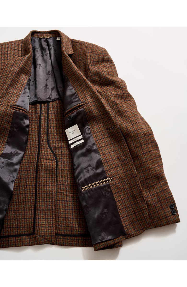 Billy Reid Archie Wool Houndstooth Check Jacket, Alternate, color, Brown Multi