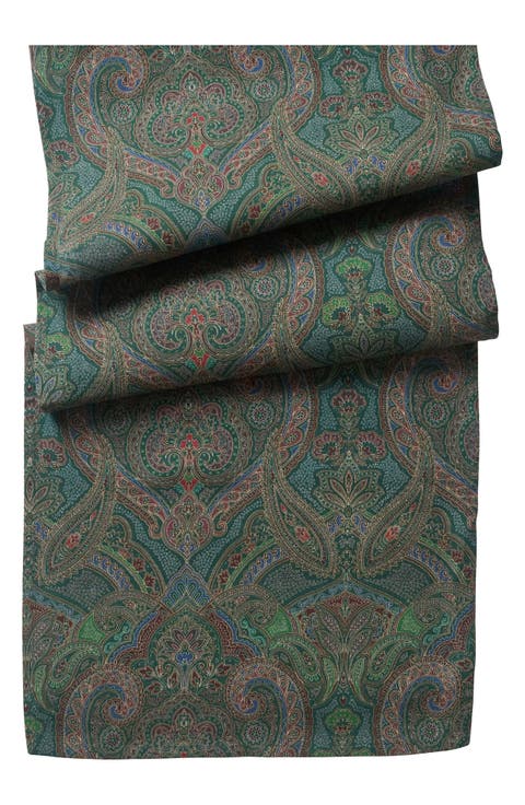 Paisley Linen Table Runner