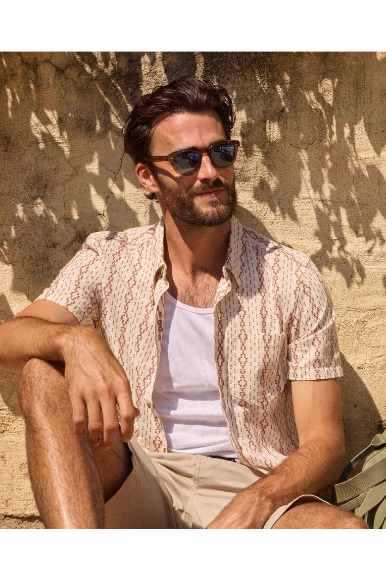 Treescape Short Sleeve Shirt, Alternate, color, Salt