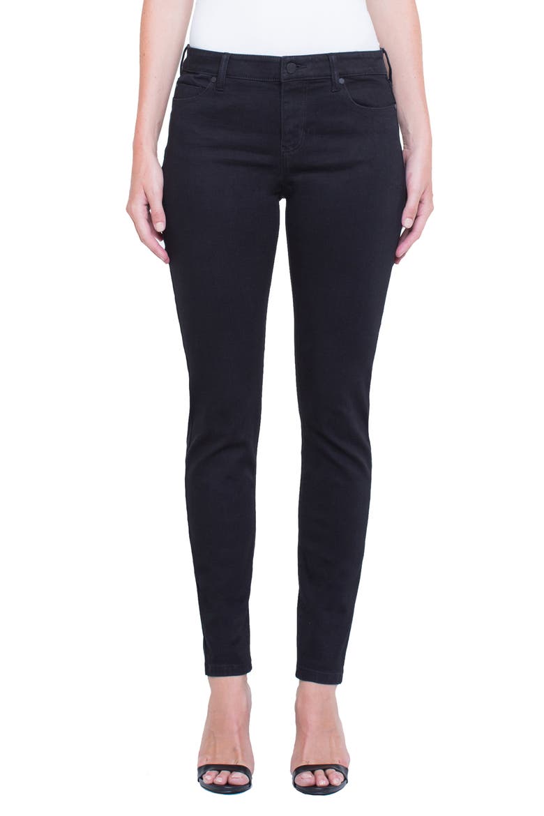 Liverpool Jeans Company Abby Mid Rise Soft Stretch Skinny Jeans, Main, color, BLACK RINSE