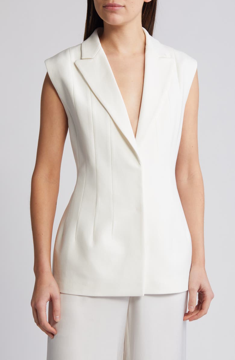RUE SOPHIE Theo Blazer Vest, Main, color, Off White