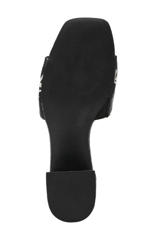 Anne Klein Dolls Block Heel Sandal In Black Multi