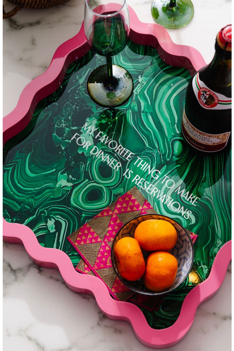 Reservations Large Lacquer Tray, Alternate, color, Reservations