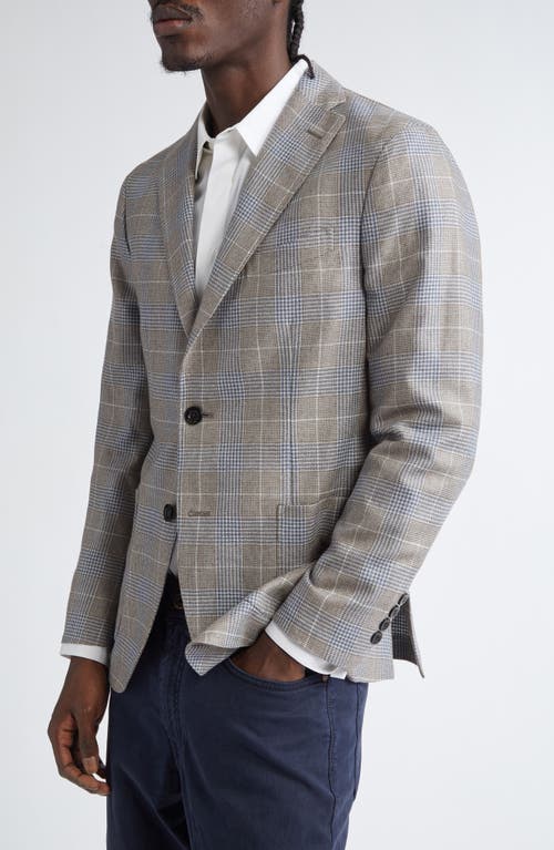 Boglioli Men's Prince Of Wales Window Pane Jacket In 491 Grey/blue