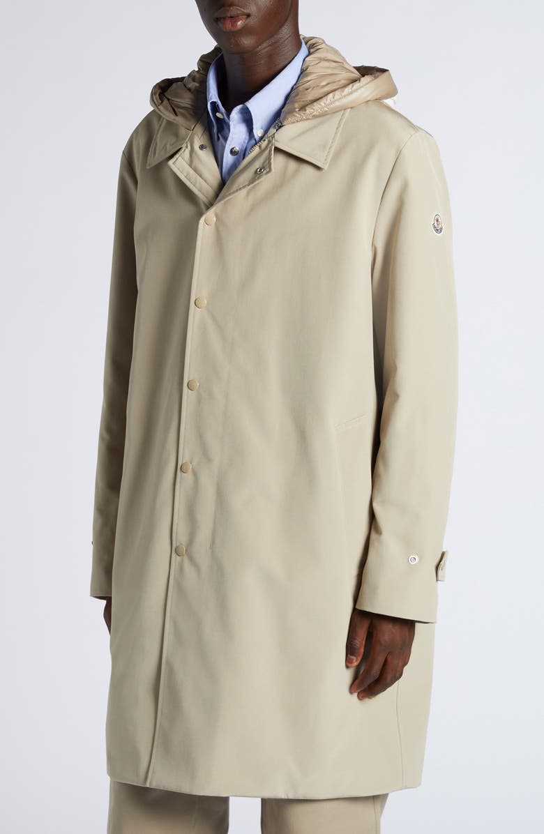 Moncler Miroir Coat with Removable Hood, Alternate, color,