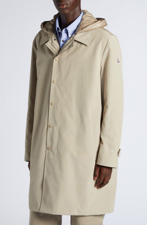 Moncler Miroir Coat In Stone