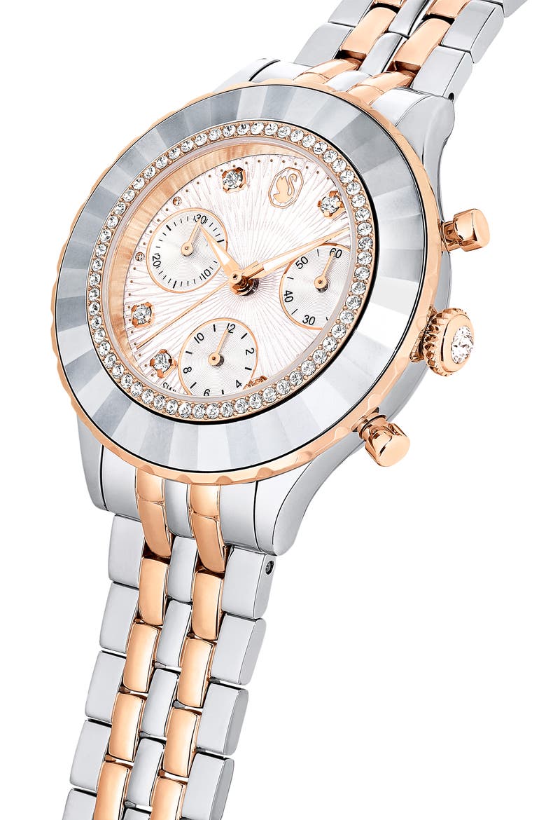 Octea Chronograph Bracelet Watch, 37mm, Alternate, color, ROSE GOLD