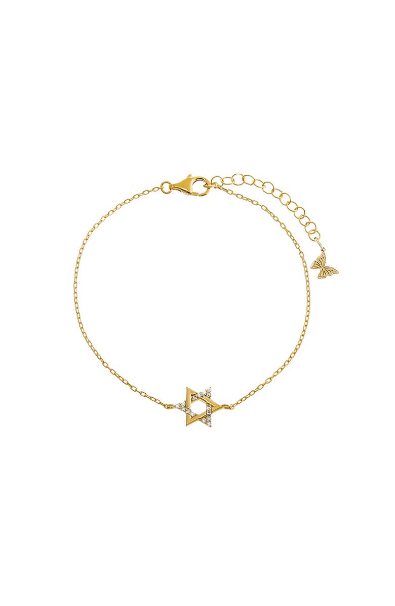 BY ADINA EDEN Pave Accented Star Of David Bracelet, Main, color, 
