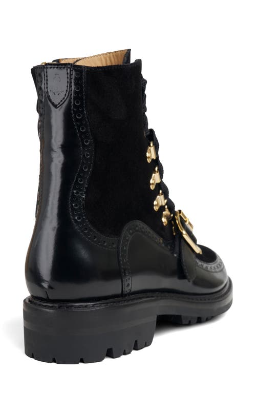 The Office Of Angela Scott Miss Clementine Lace-up Bootie In Black