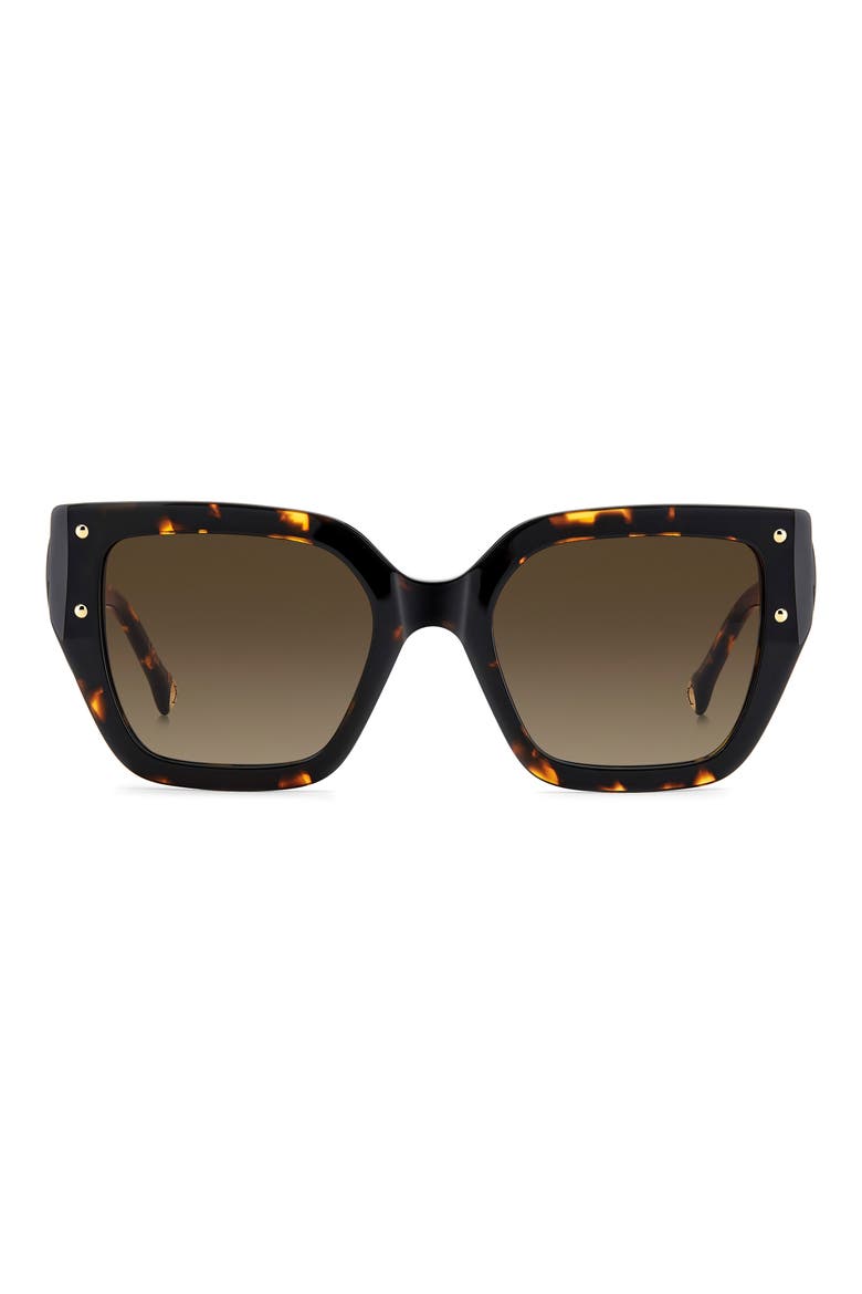 53mm Gradient Square Sunglasses, Main, color, HAVANA/ BROWN