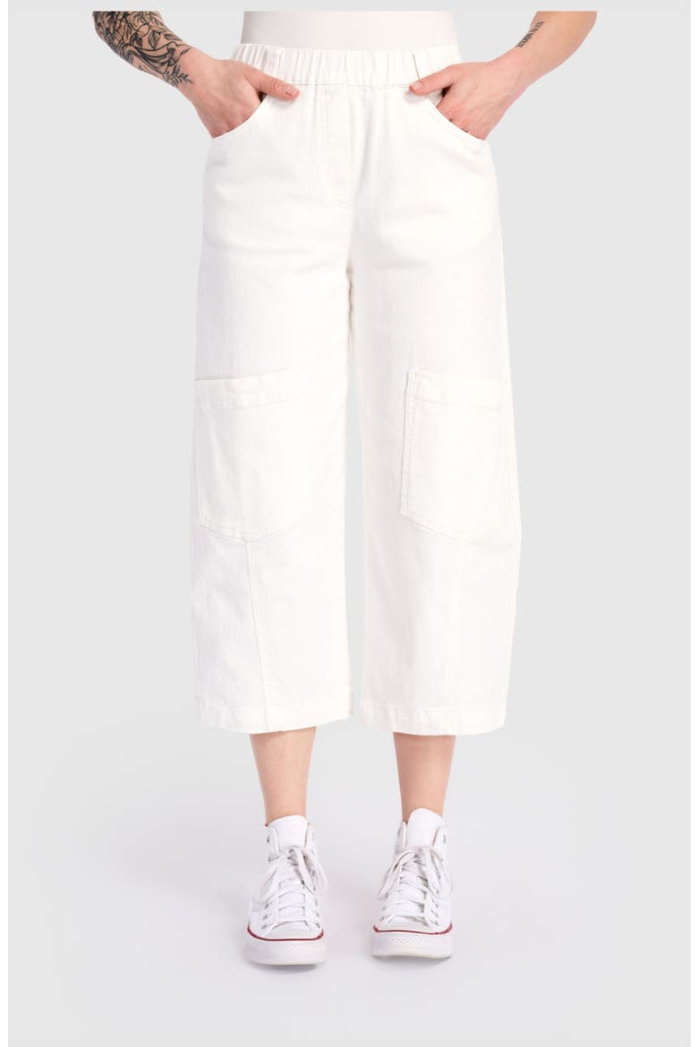 Twill Palma Capri Pants, Main, color, White