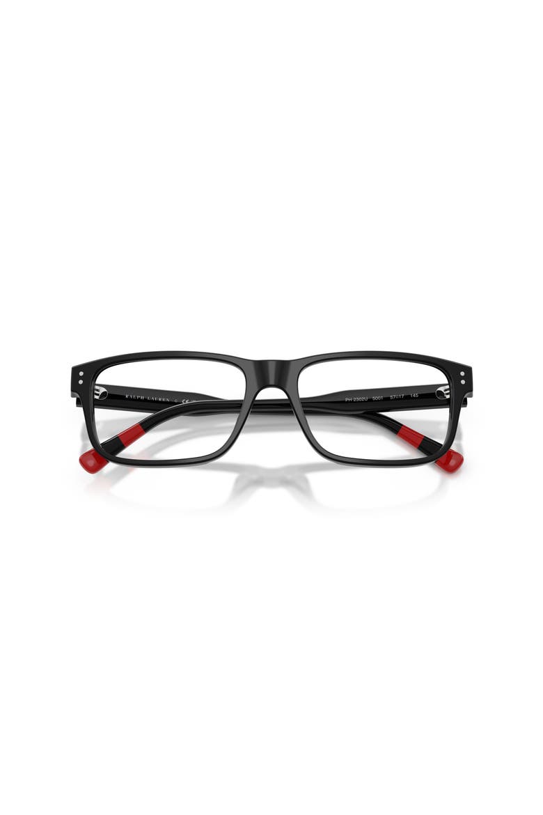 57mm Rectangle optical glasses, Alternate, color, Black