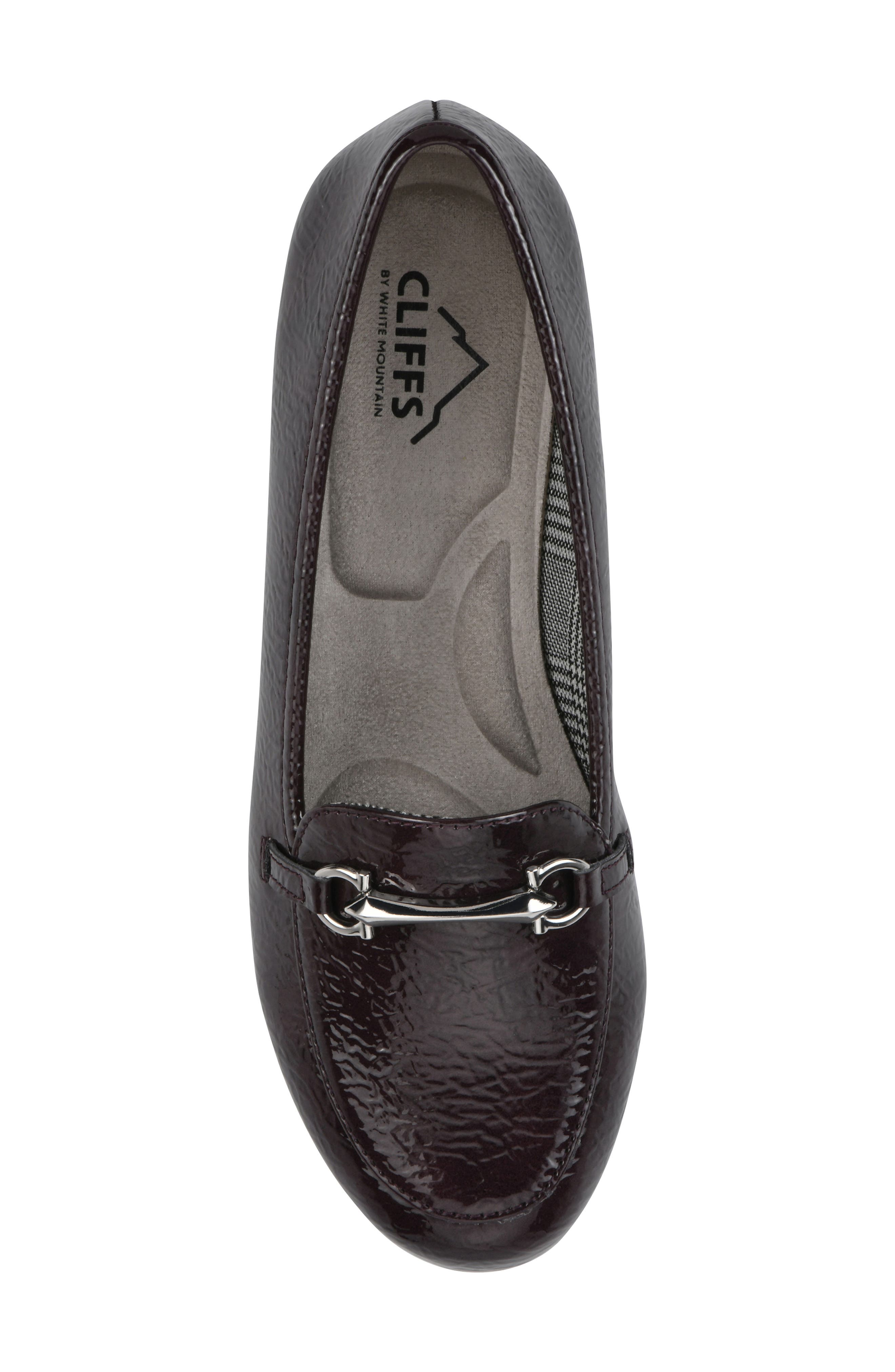 CLIFFS BY WHITE MOUNTAIN Glowing Bit Loafer - Wide Width Available, Alternate, color, Burgundy Patent