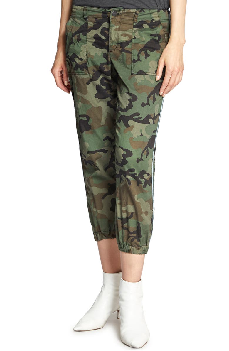 Sanctuary Peace Trooper Camo Side Stripe Crop Pants, Main, color,