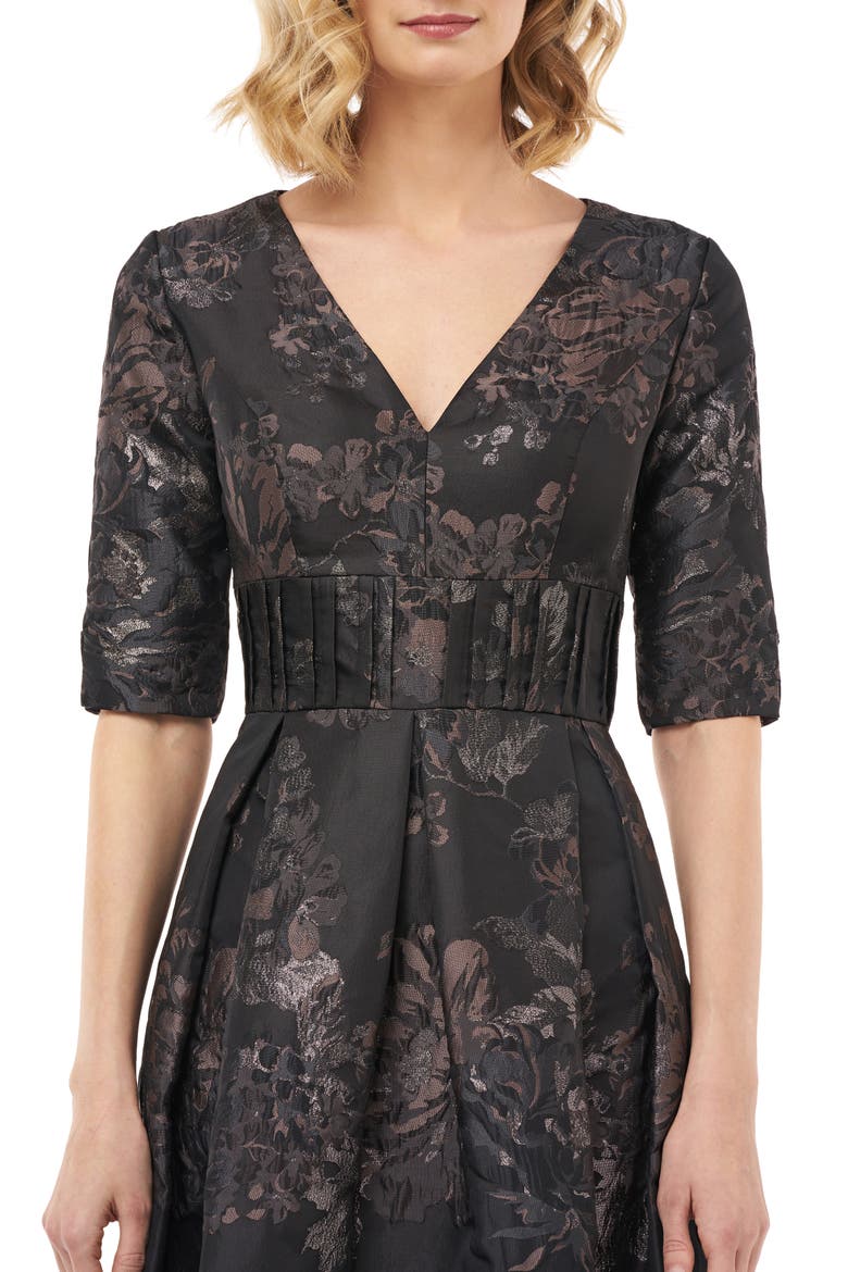 Stella Kensington Jacquard Ballgown, Alternate, color, SLATE MULTI