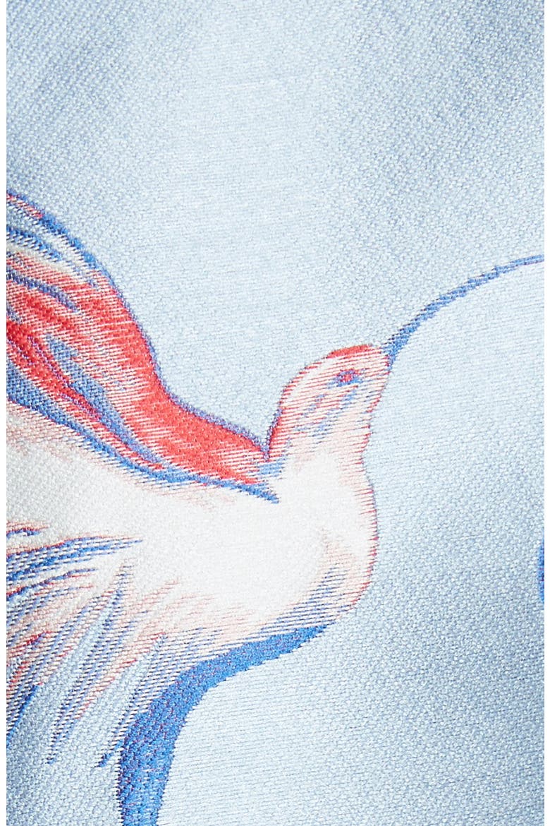 Macey Bird Print Jacket, Alternate, color, DUSTY AQUA/ MULTI