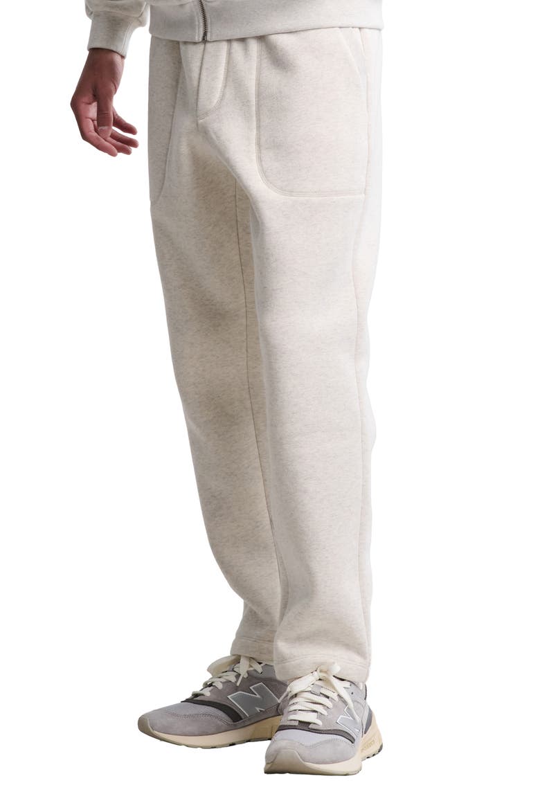 Fleece Track Pants, Alternate, color, HEATHER CREAM