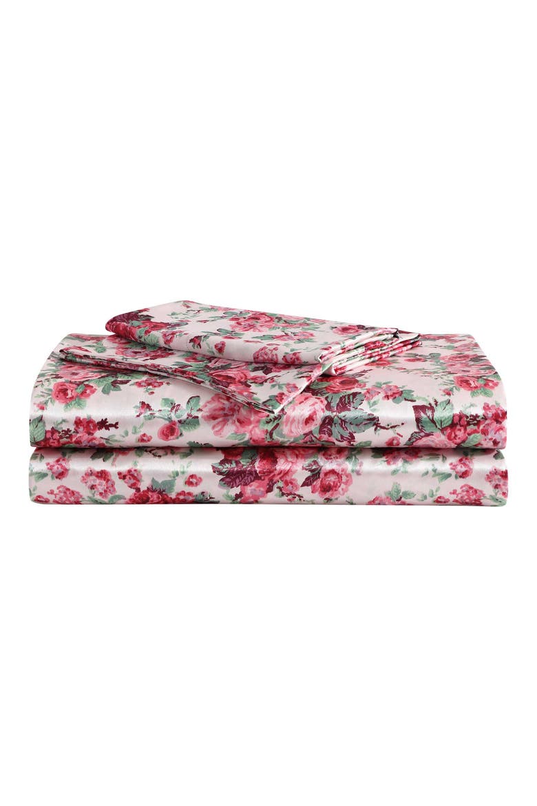 Vintage Floral Sheet Set, Main, color, PINK