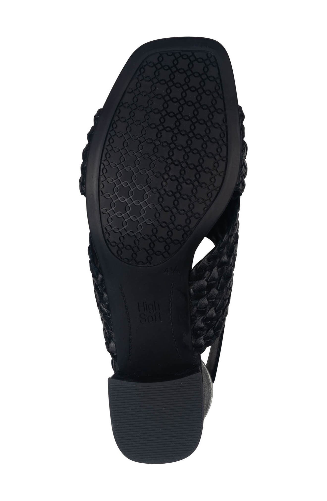 ara Benson Sandal, Alternate, color, Black Woven Leather