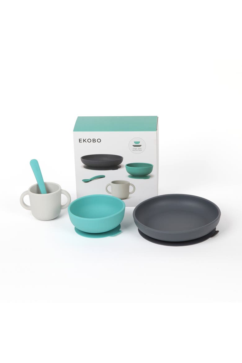 Silicone Baby Meal Set, Alternate, color, Lagoon