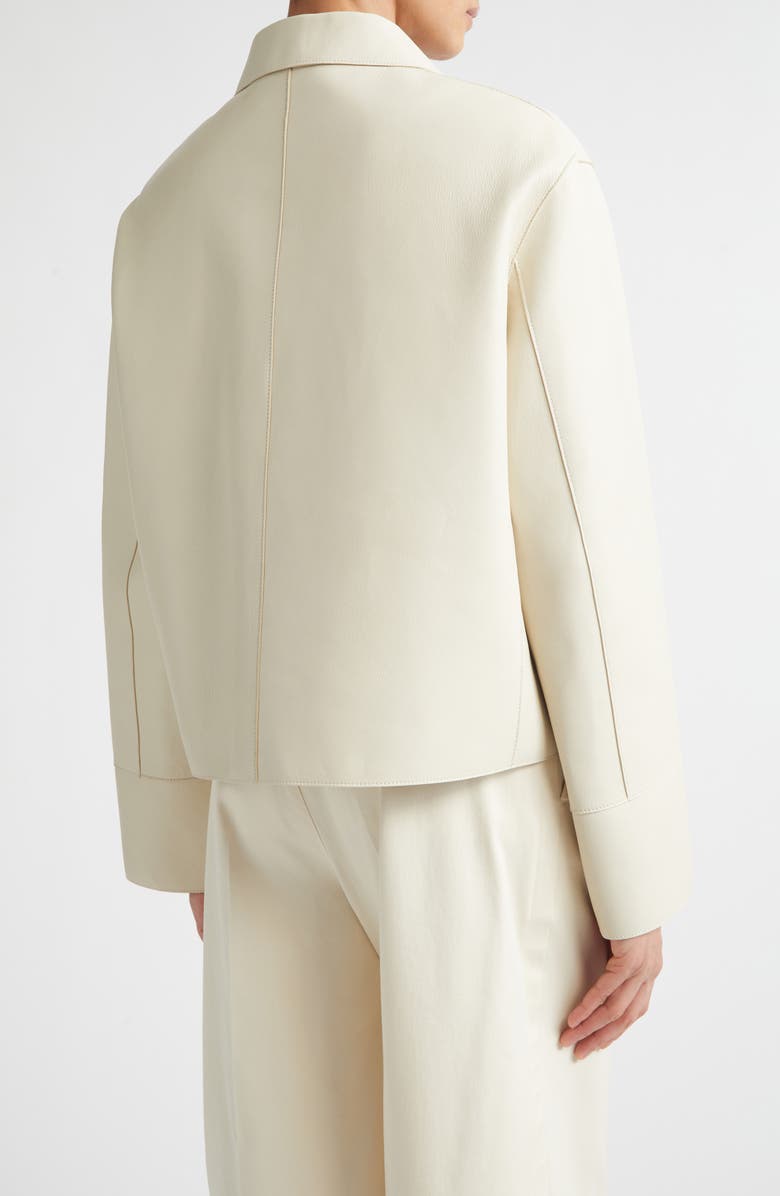 Moncler Haricot 3-in-1 Down Vest & Leather Jacket, Alternate, color, Neutral