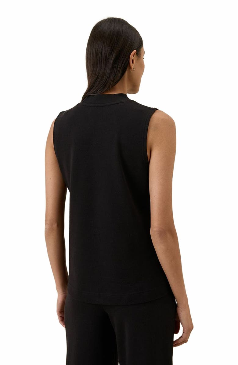 Pact Organic Cotton Airplane Mock Neck Shell, Alternate, color, Black