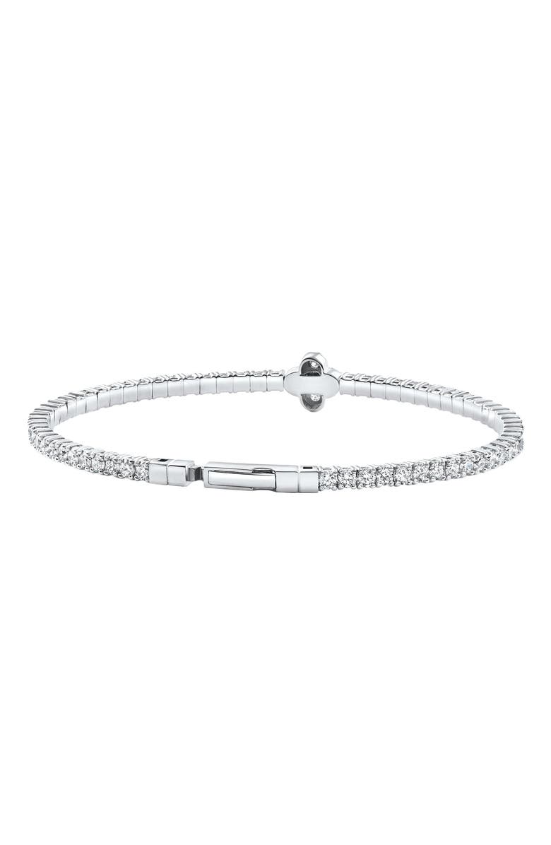 Bliss Diamond 3.70Ct Diamond Flexible Tennis Bangle Bracelet 14k Gold Lab Grown, Alternate, color, 14K White Gold