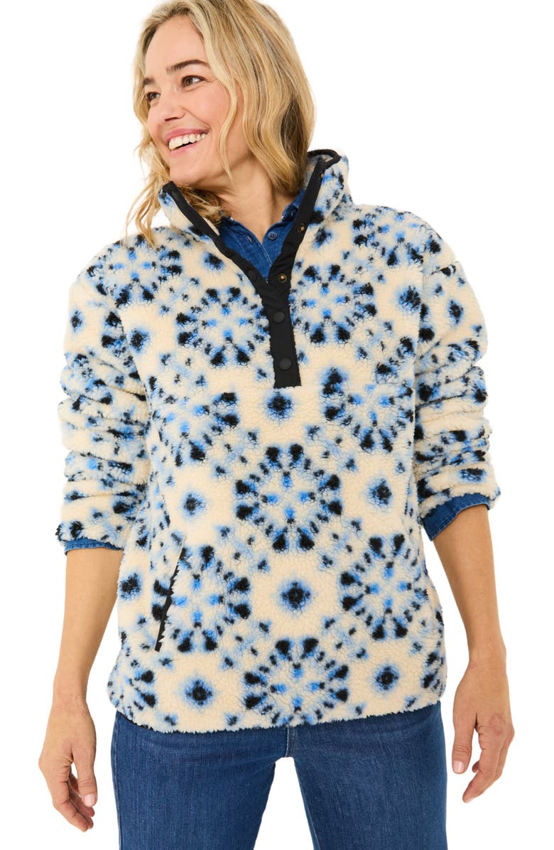 FatFace Printed Fleece Sweatshirt, Main, color, 