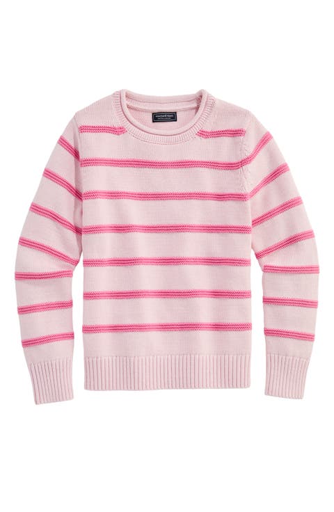 Kids' Striped Roll Neck Sweater
