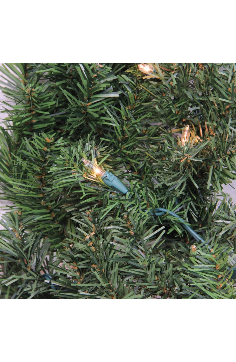 Northlight Pre-Lit Canadian Pine Artificial Christmas Garland - 9' x 14" - Clear Lights, Alternate, color, Green