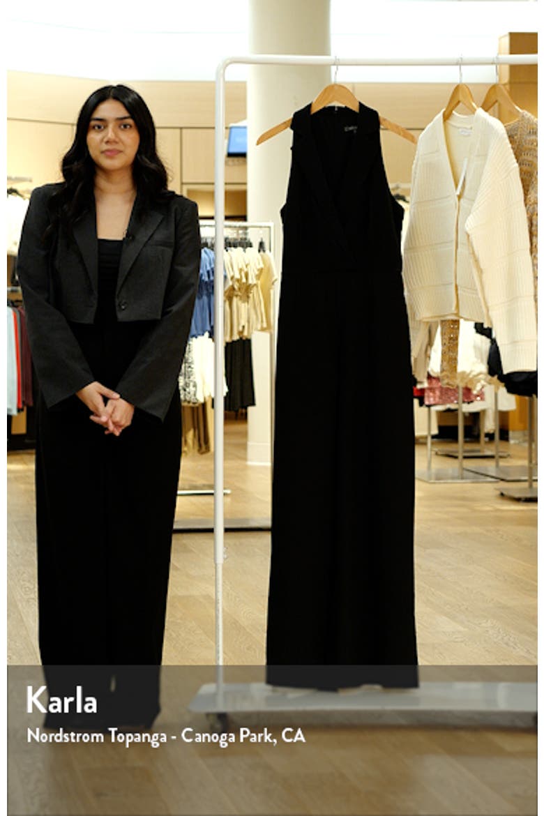 Lapel Sleeveless Wide Leg Jumpsuit video